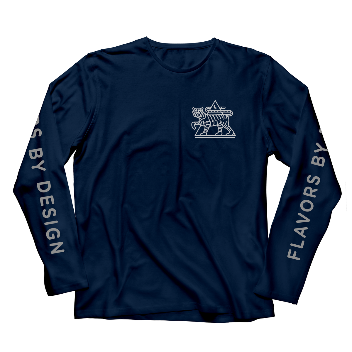 Tiger Moon Long Sleeve - Navy – Compound Genetics Clothing